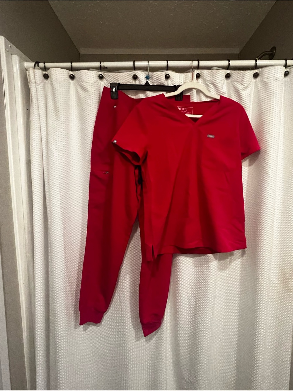 Figs dark pink Scrub Top and Jogger Set -